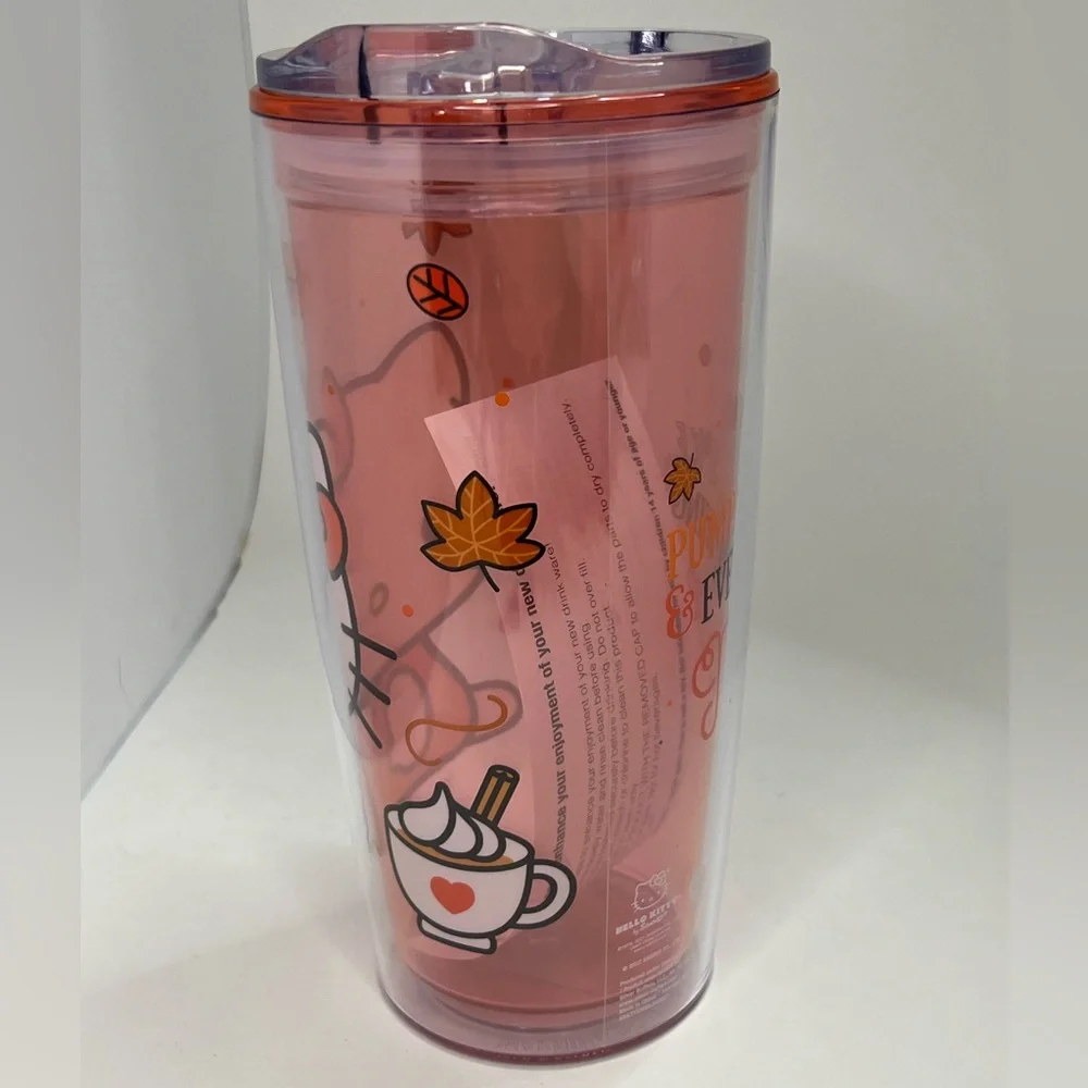 Hello Kitty Halloween & Fall Pumpkin Spice Travel Tumbler Cups Set of 2